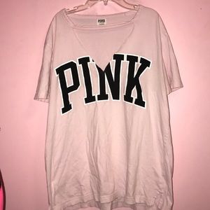 PINK V CUT T SHIRT